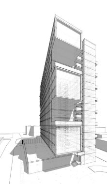 Modern bina çizimi, mimari çizim