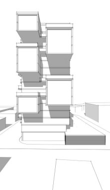 Modern bina çizimi, mimari çizim