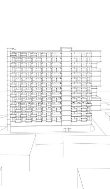 Modern bina çizimi, mimari çizim