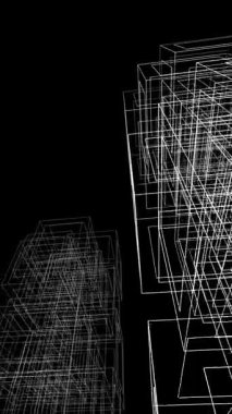 Soyut mimari arkaplan, 3d illüstrasyon