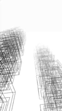 Soyut mimari arkaplan, 3d illüstrasyon