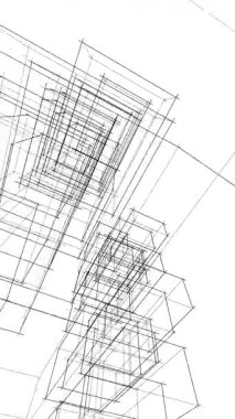 Soyut mimari arkaplan, 3d illüstrasyon