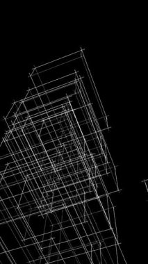 Soyut mimari arkaplan, 3d illüstrasyon