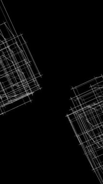 Soyut mimari arkaplan, 3d illüstrasyon