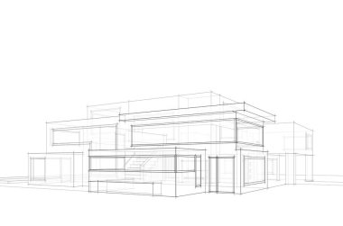 Modern bina çizimi, mimari çizim