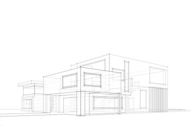 Modern bina çizimi, mimari çizim