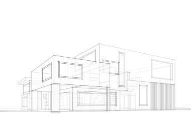 Modern bina çizimi, mimari çizim