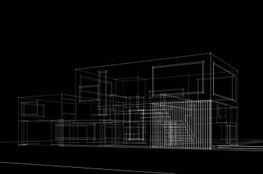 Modern bina çizimi, mimari çizim