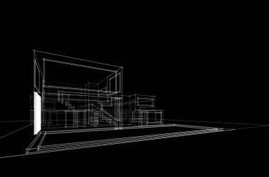 Modern bina çizimi, mimari çizim