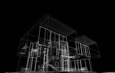 Modern bina çizimi, mimari çizim