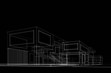 Modern bina çizimi, mimari çizim