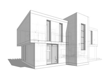 Modern bina çizimi, mimari çizim