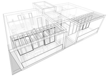 Modern bina çizimi, mimari çizim