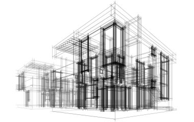 Modern bina çizimi, mimari çizim