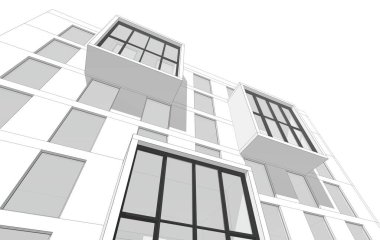Modern bina çizimi, mimari çizim