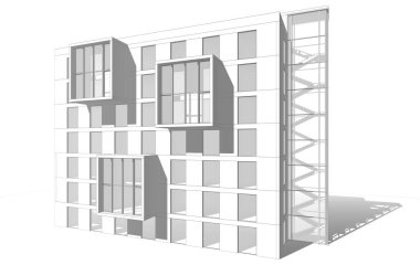 Modern bina çizimi, mimari çizim