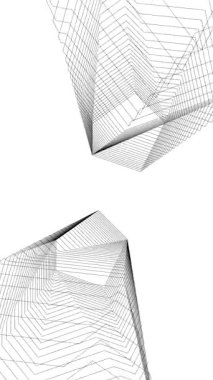 Soyut mimari arkaplan, 3d illüstrasyon