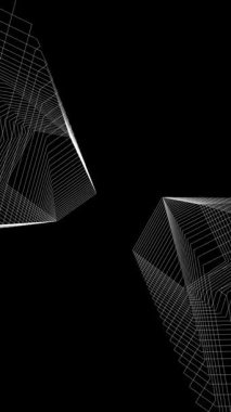 Soyut mimari arkaplan, 3d illüstrasyon