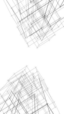 Soyut mimari arkaplan, 3d illüstrasyon