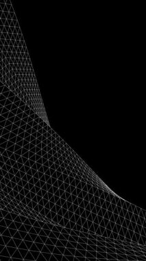 Soyut mimari arkaplan, gökdelen, üç boyutlu illüstrasyon