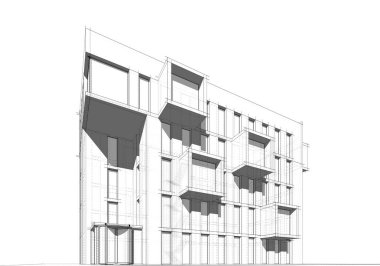 Modern bina çizimi, mimari çizim