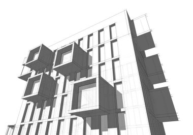 Modern bina çizimi, mimari çizim