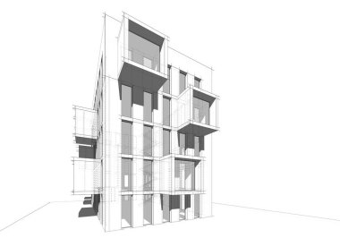 Modern bina çizimi, mimari çizim