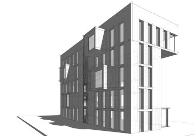 Modern bina çizimi, mimari çizim