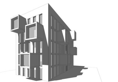 Modern bina çizimi, mimari çizim