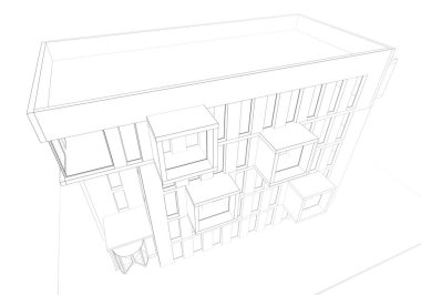 Modern bina çizimi, mimari çizim