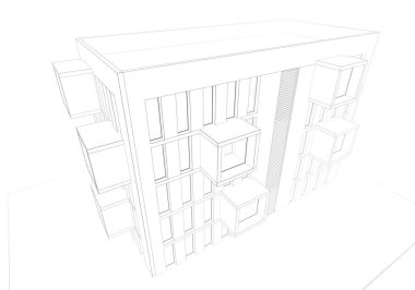 Modern bina çizimi, mimari çizim