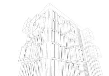 Modern bina çizimi, mimari çizim