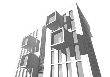 Modern bina çizimi, mimari çizim