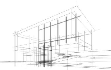 Modern bina çizimi, mimari çizim