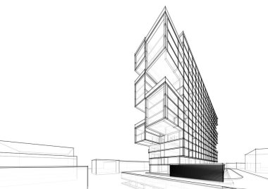 Modern bina çizimi, mimari çizim