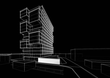 Modern bina çizimi, mimari çizim