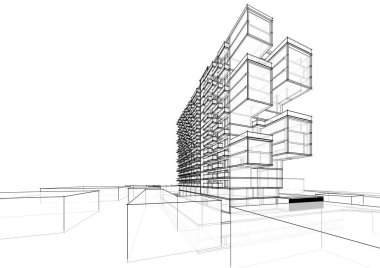 Modern bina çizimi, mimari çizim