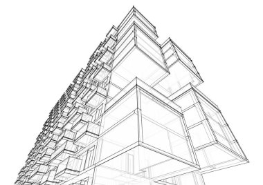 Modern bina çizimi, mimari çizim