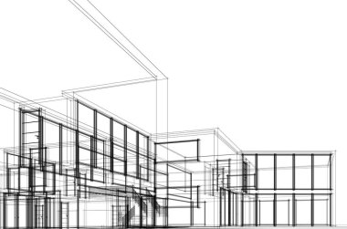 Modern bina çizimi, mimari çizim