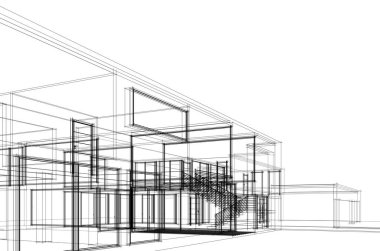 Modern bina çizimi, mimari çizim