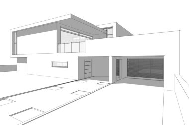 Modern bina çizimi, mimari çizim