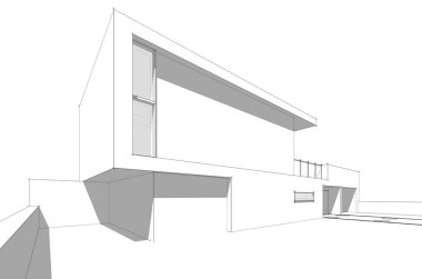 Modern bina çizimi, mimari çizim