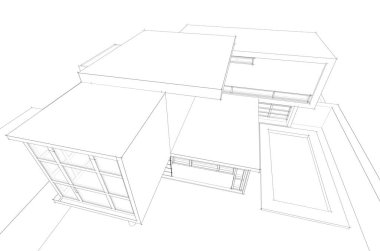 Modern bina çizimi, mimari çizim