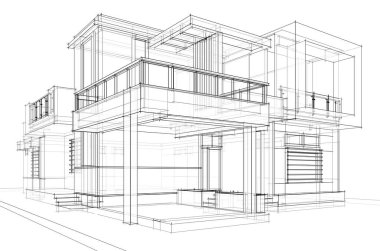 Modern bina çizimi, mimari çizim