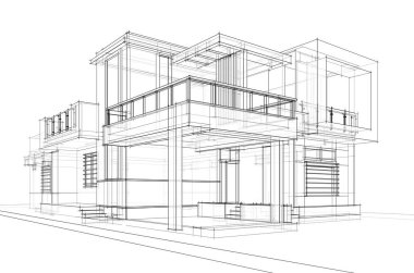 Modern bina çizimi, mimari çizim