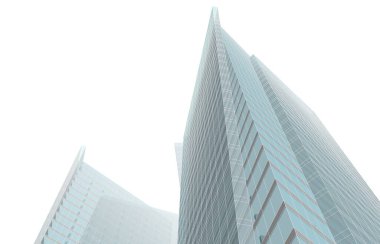 Soyut mimari arkaplan, 3d illüstrasyon