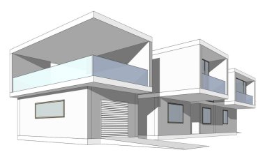 Modern bina çizimi, mimari çizim