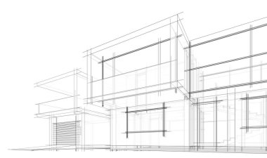 Modern bina çizimi, mimari çizim