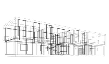 Modern bina çizimi, mimari çizim