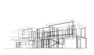 Modern bina çizimi, mimari çizim